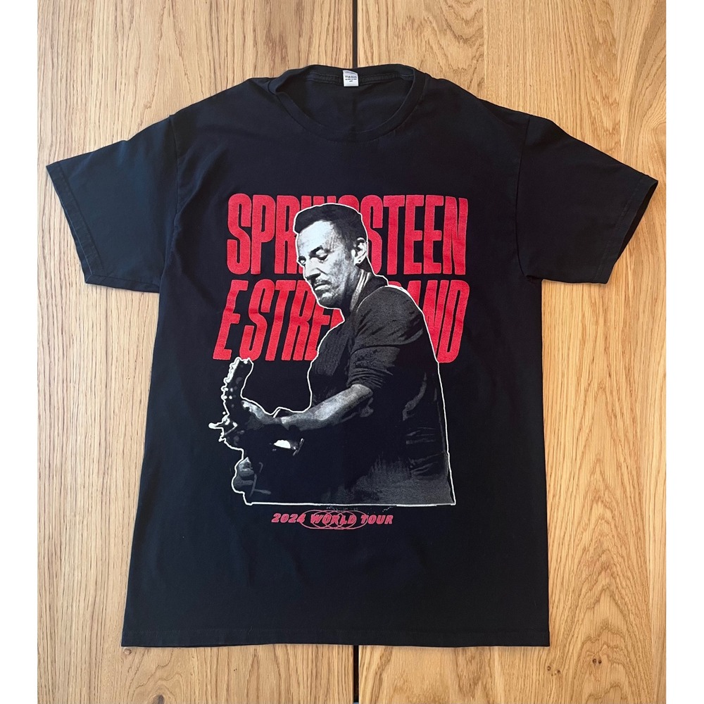 Bruce Springsteen 2024 Word Tour Shirt Mens M Black Rock Concert Tee